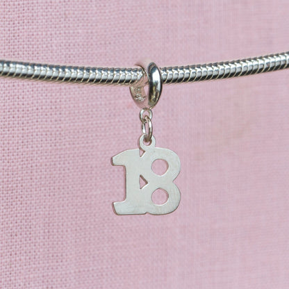 Sterling Silver 18 Charm - MYLEE London