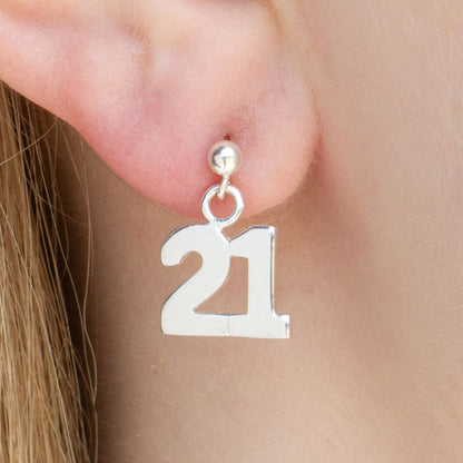 Sterling Silver 21 Charm Earrings - MYLEE London