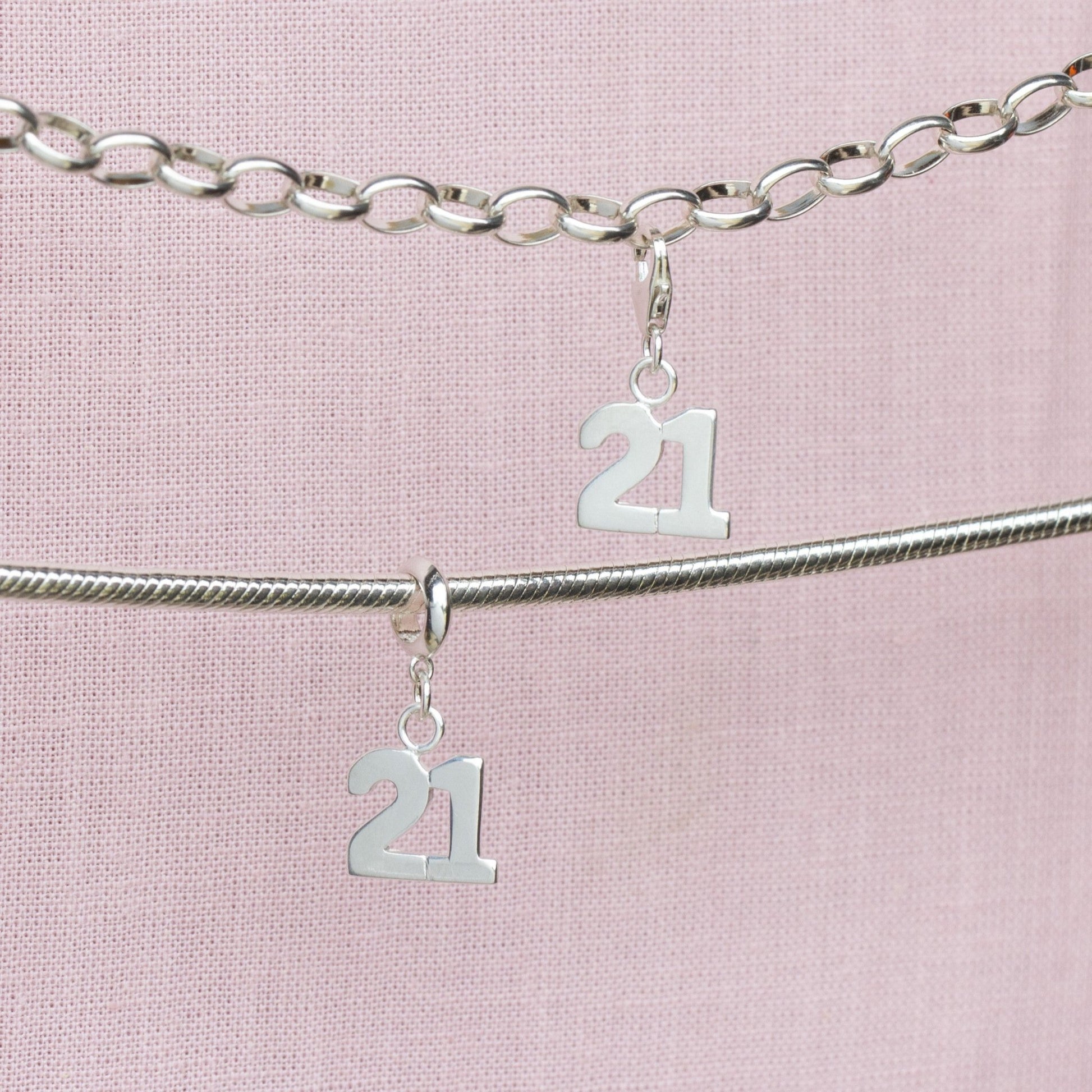 Sterling Silver 21 Charm - MYLEE London