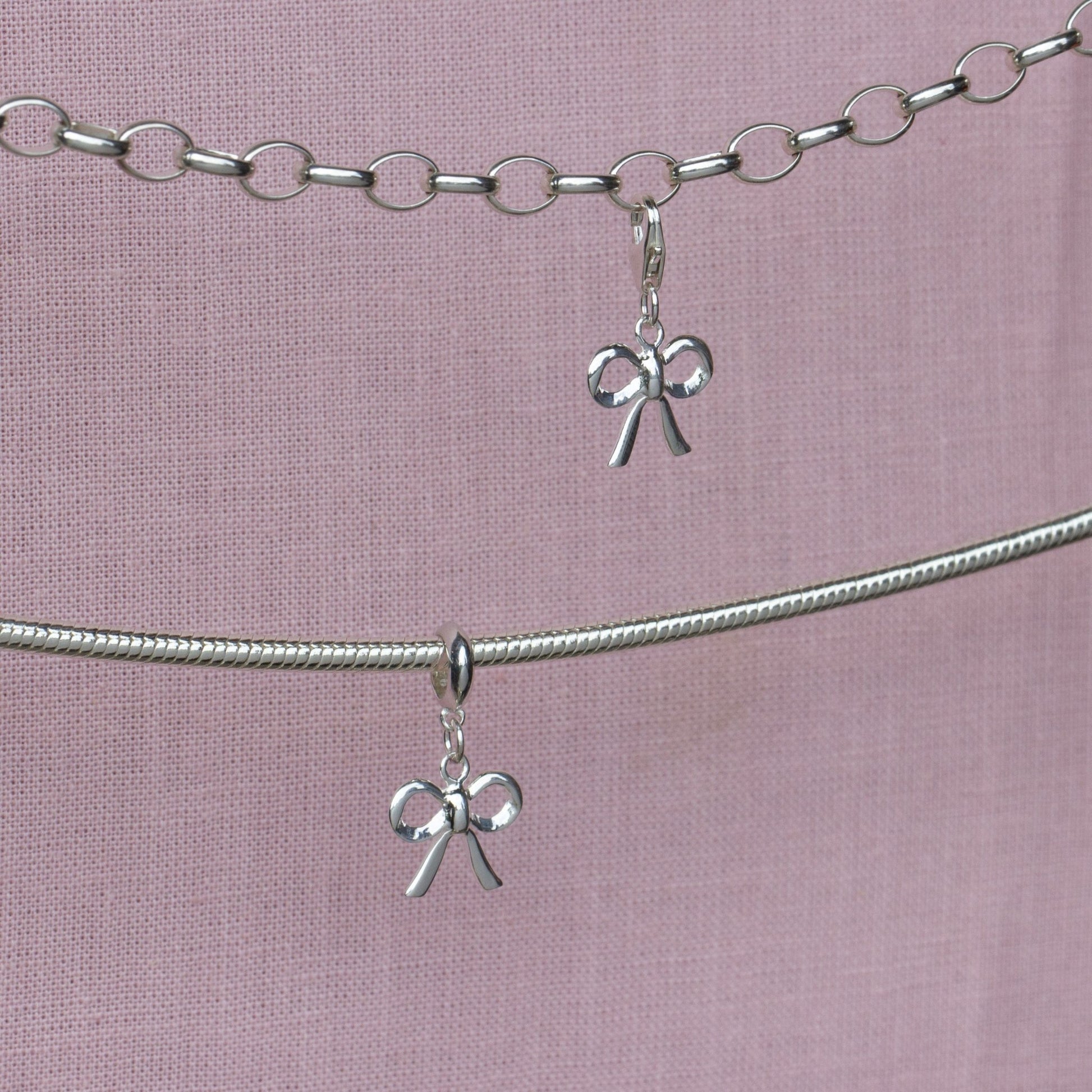 Sterling Silver Bow Charm - MYLEE London
