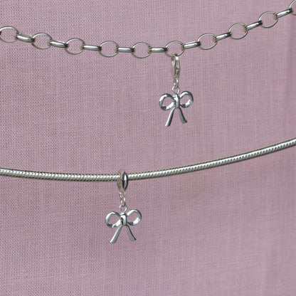 Sterling Silver Bow Charm - MYLEE London