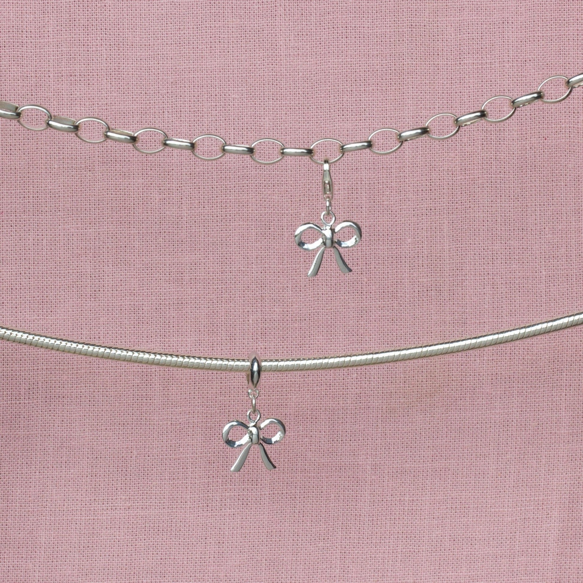 Sterling Silver Bow Charm - MYLEE London