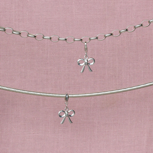 Sterling Silver Bow Charm - MYLEE London