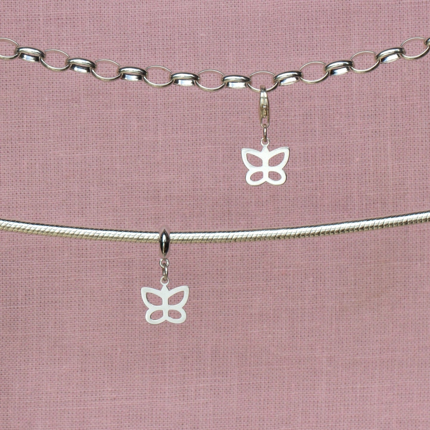 Sterling Silver Butterfly Charm - MYLEE London