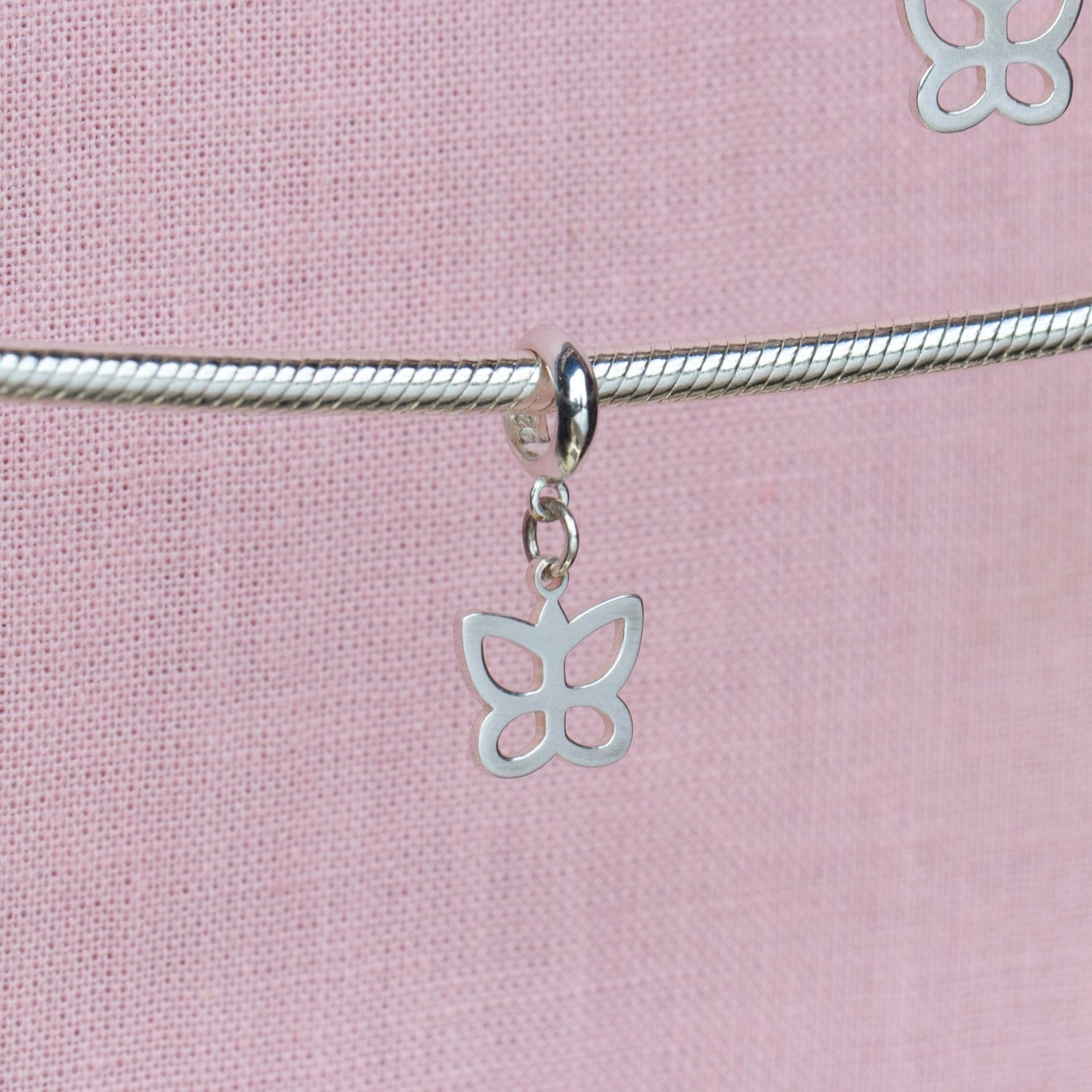 Sterling Silver Butterfly Charm - MYLEE London