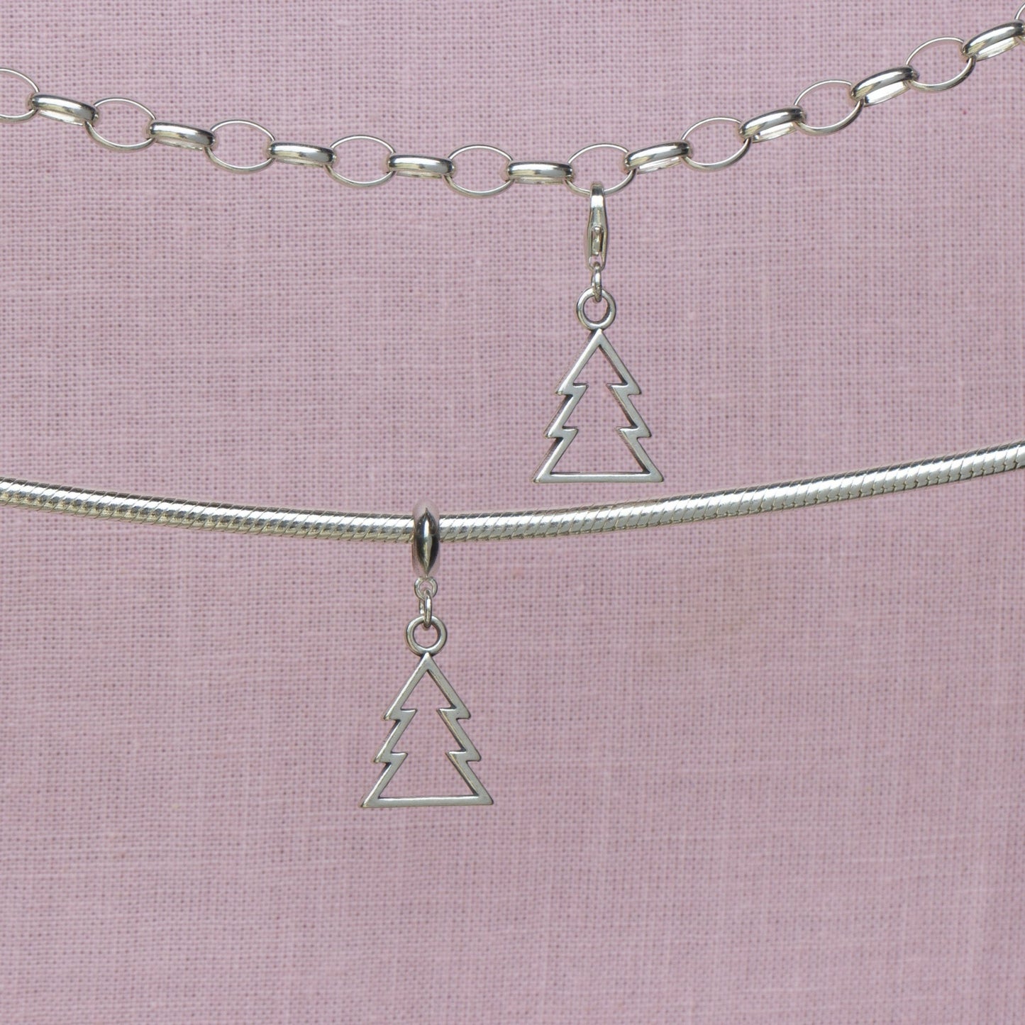 Sterling Silver Christmas Tree Charm - MYLEE London