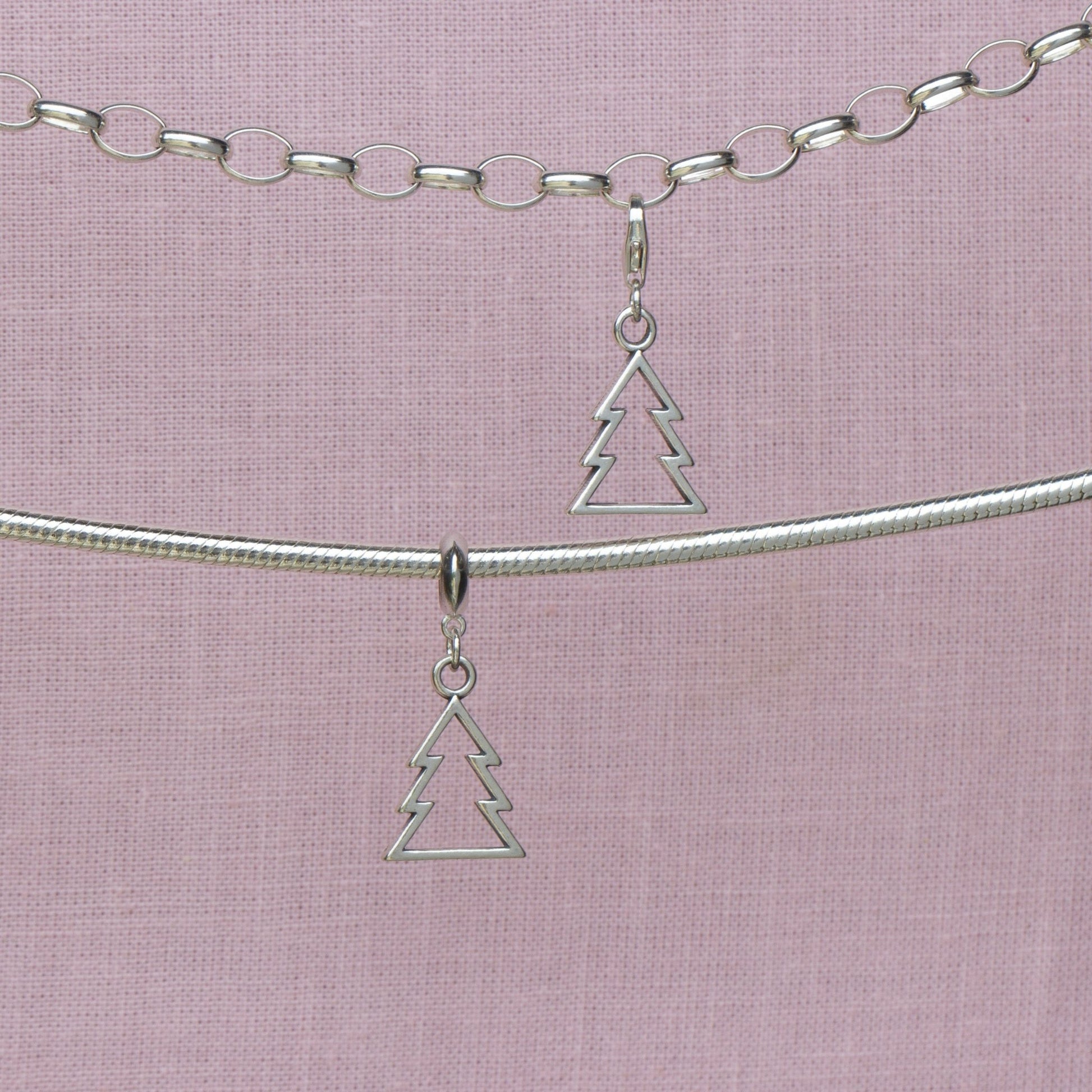 Sterling Silver Christmas Tree Charm - MYLEE London
