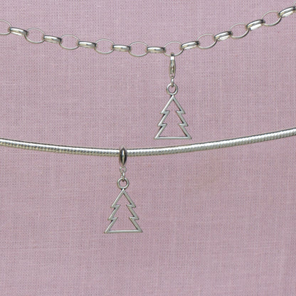 Sterling Silver Christmas Tree Charm - MYLEE London