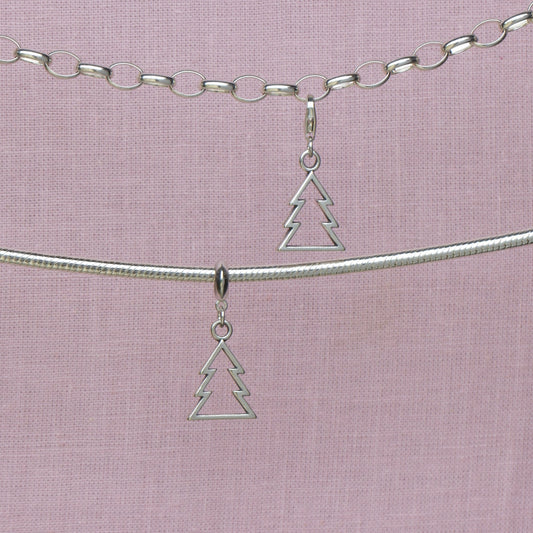 Sterling Silver Christmas Tree Charm - MYLEE London