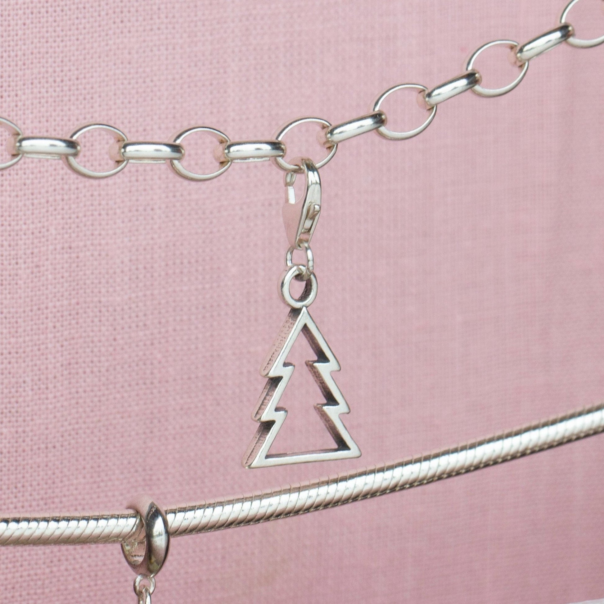 Sterling Silver Christmas Tree Charm - MYLEE London