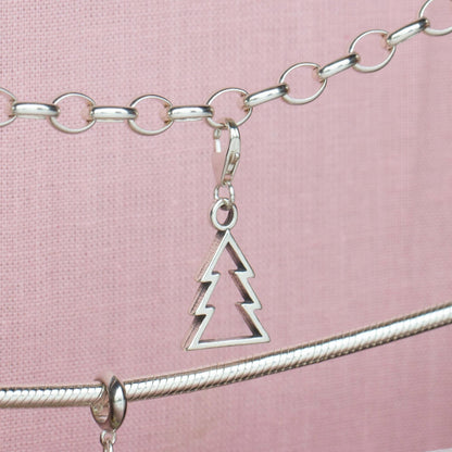 Sterling Silver Christmas Tree Charm - MYLEE London