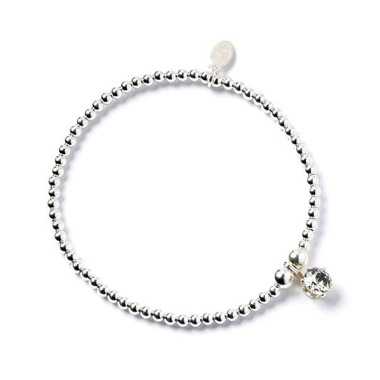 Sterling Silver Clear Crystal Bracelet - MYLEE London