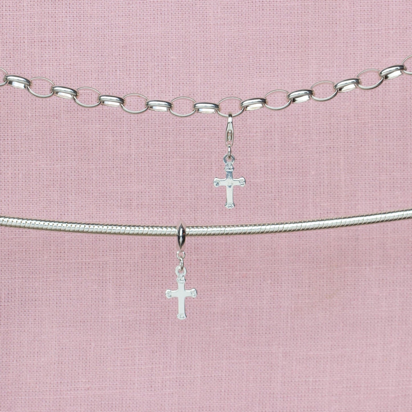 Sterling Silver Cross Charm - MYLEE London