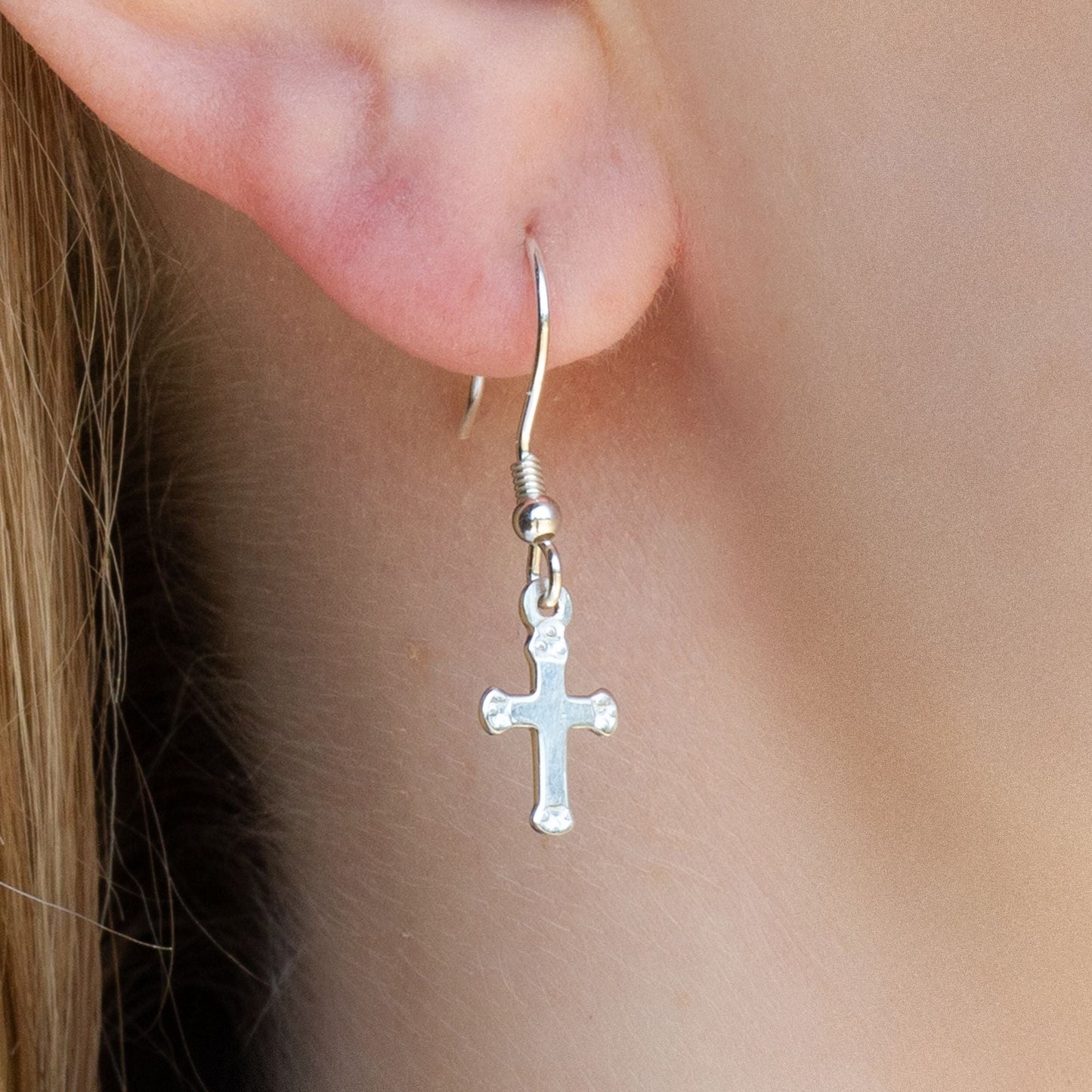 Sterling Silver Cross Earrings - MYLEE London