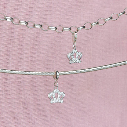 Sterling Silver Crown Charm - MYLEE London