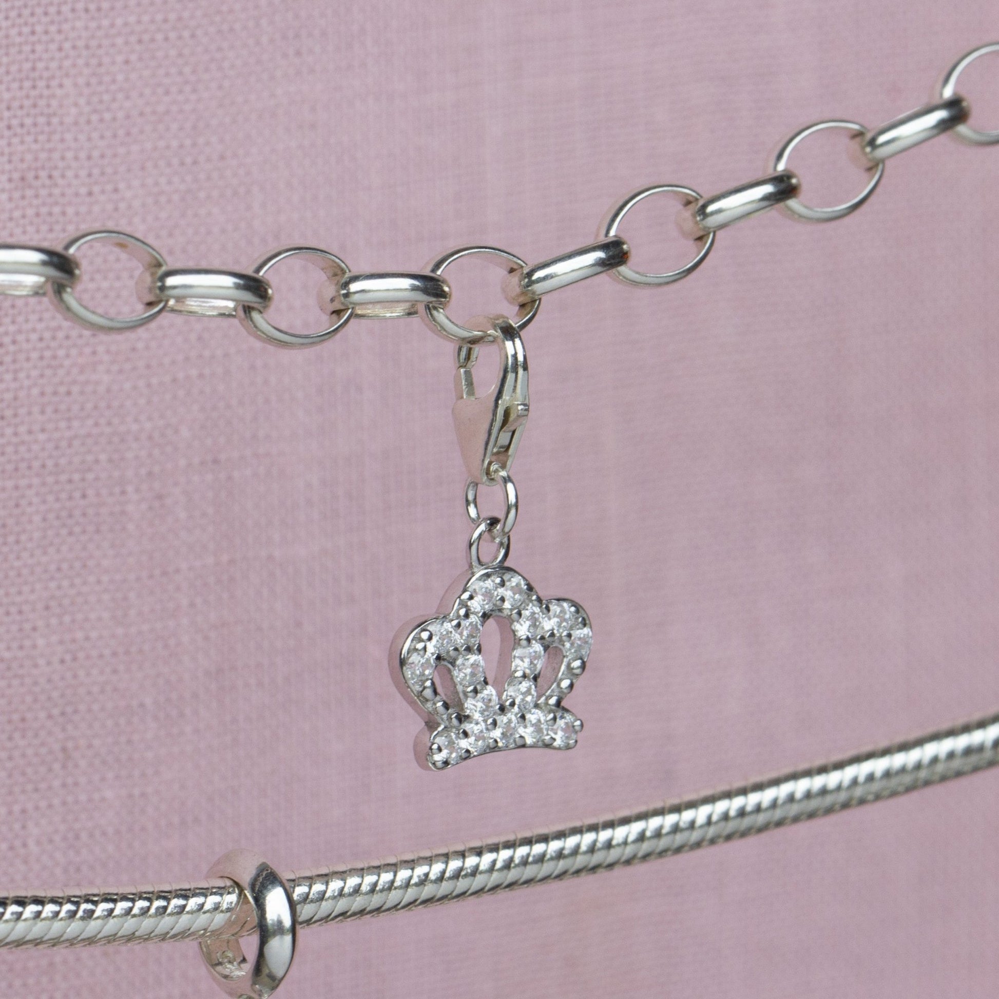 Sterling Silver Crown Charm - MYLEE London