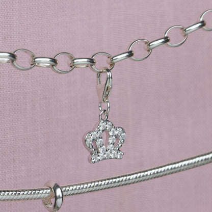 Sterling Silver Crown Charm - MYLEE London