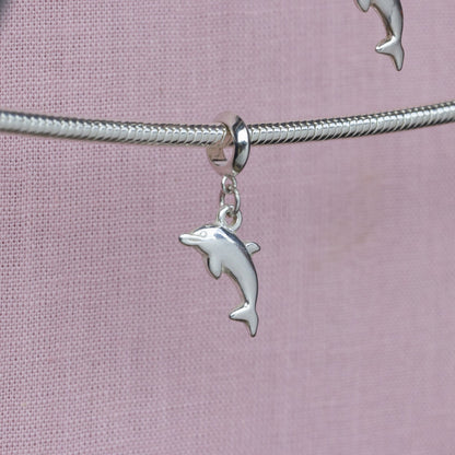 Sterling Silver Dolphin Charm - MYLEE London