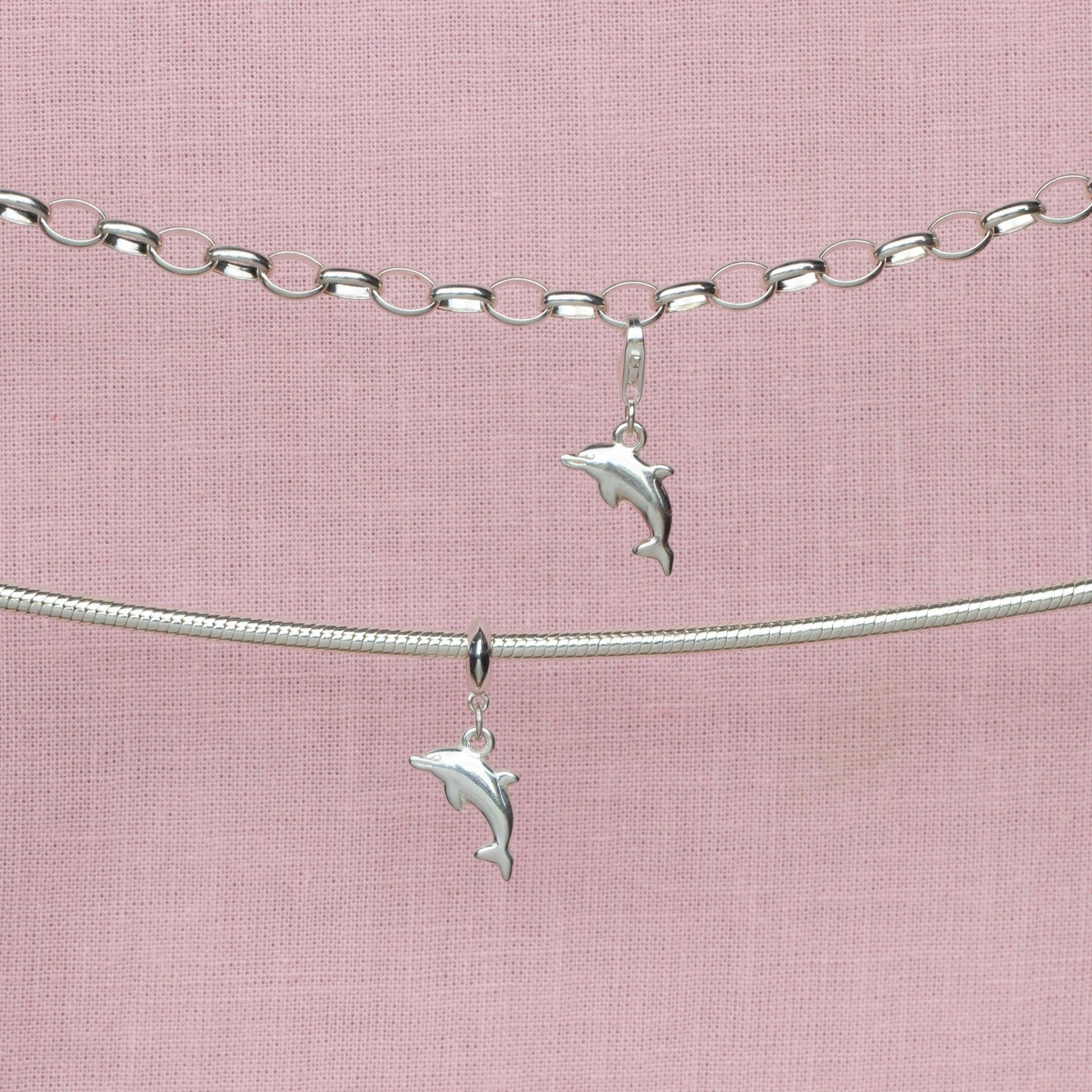 Sterling Silver Dolphin Charm - MYLEE London