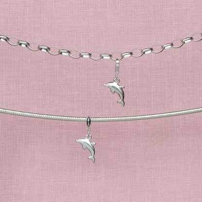 Sterling Silver Dolphin Charm - MYLEE London