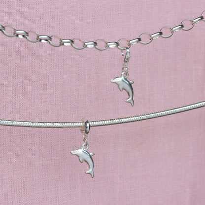 Sterling Silver Dolphin Charm - MYLEE London