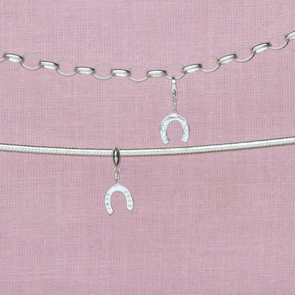 Sterling Silver Lucky Horseshoe Charm - MYLEE London