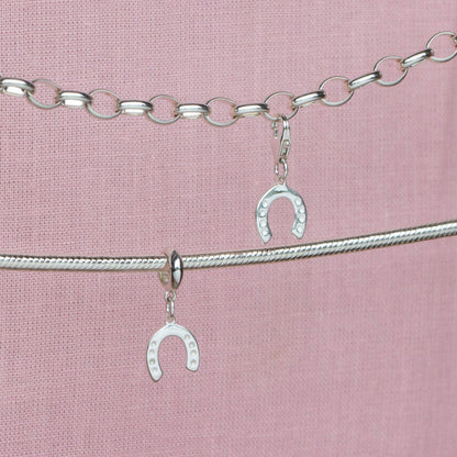 Sterling Silver Lucky Horseshoe Charm - MYLEE London