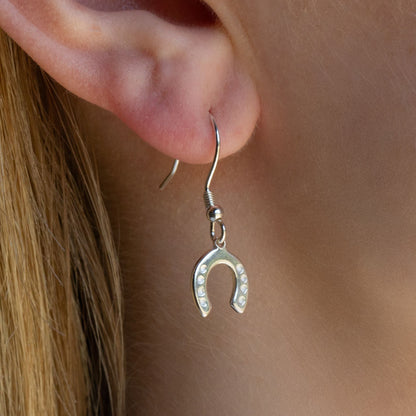 Sterling Silver Lucky Horseshoe Earrings - MYLEE London