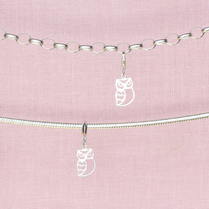 Sterling Silver Owl Charm - MYLEE London