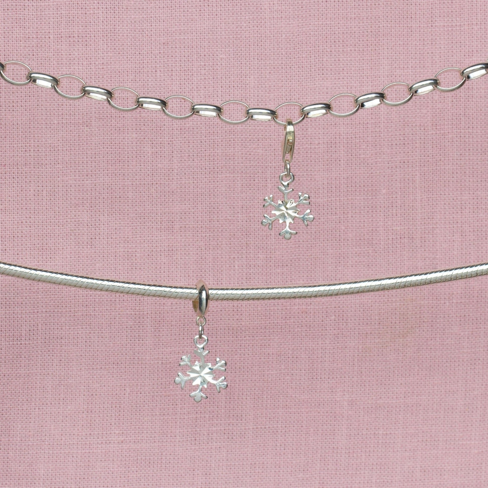 Sterling Silver Snowflake Charm - MYLEE London