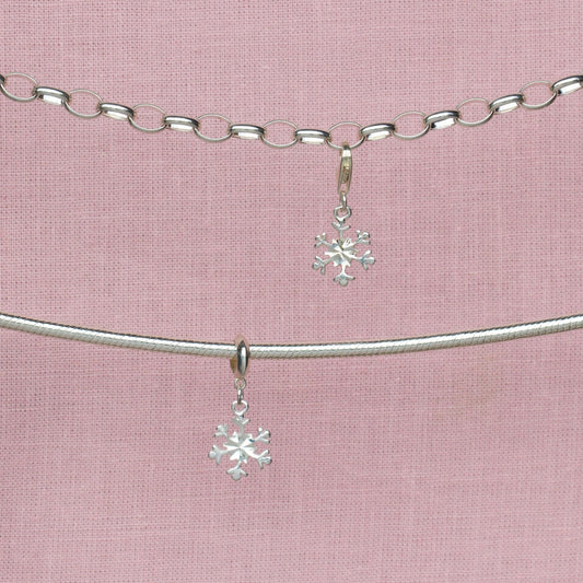 Sterling Silver Snowflake Charm - MYLEE London