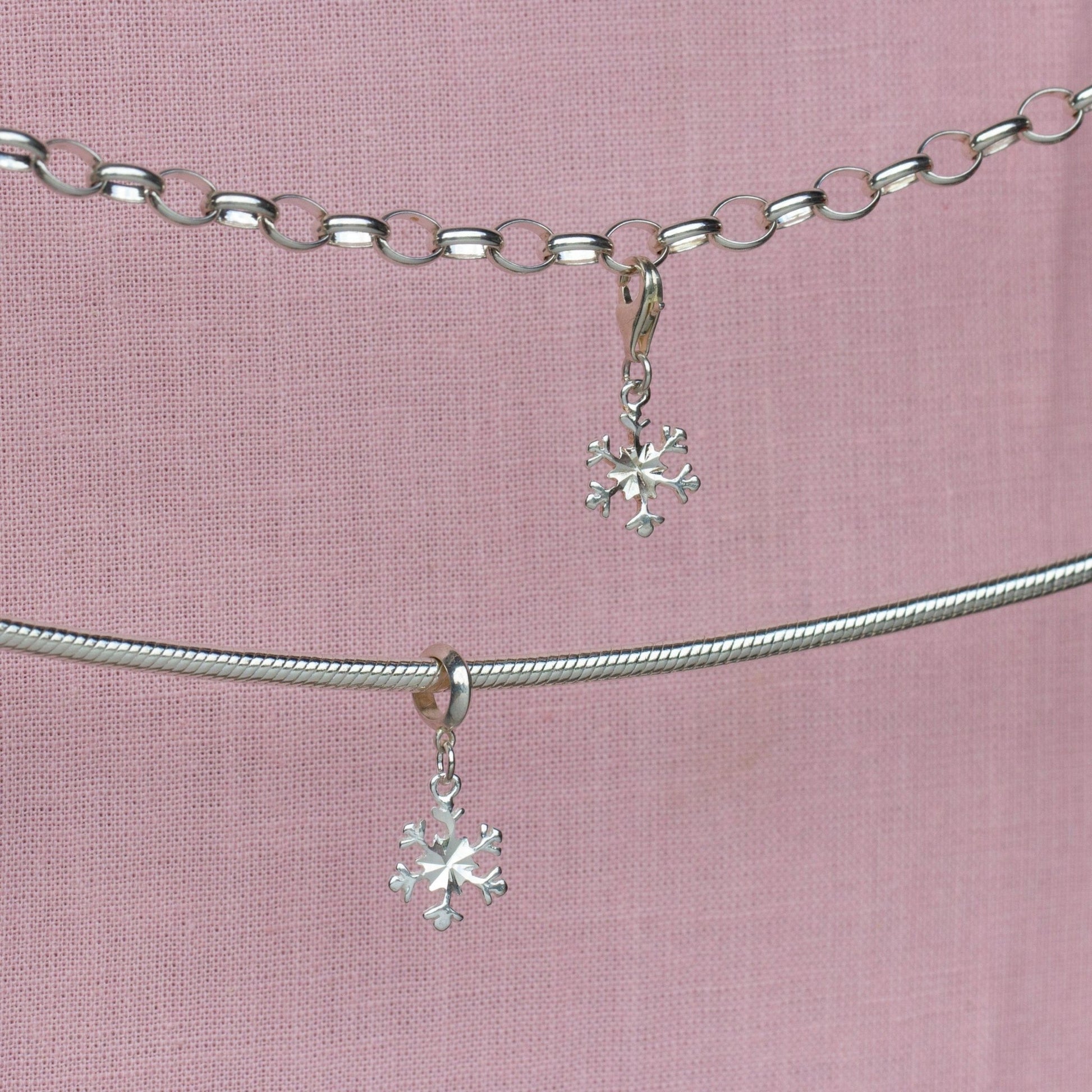 Sterling Silver Snowflake Charm - MYLEE London