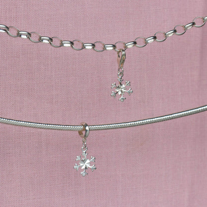 Sterling Silver Snowflake Charm - MYLEE London