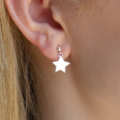 Sterling Silver Star Earrings - MYLEE London