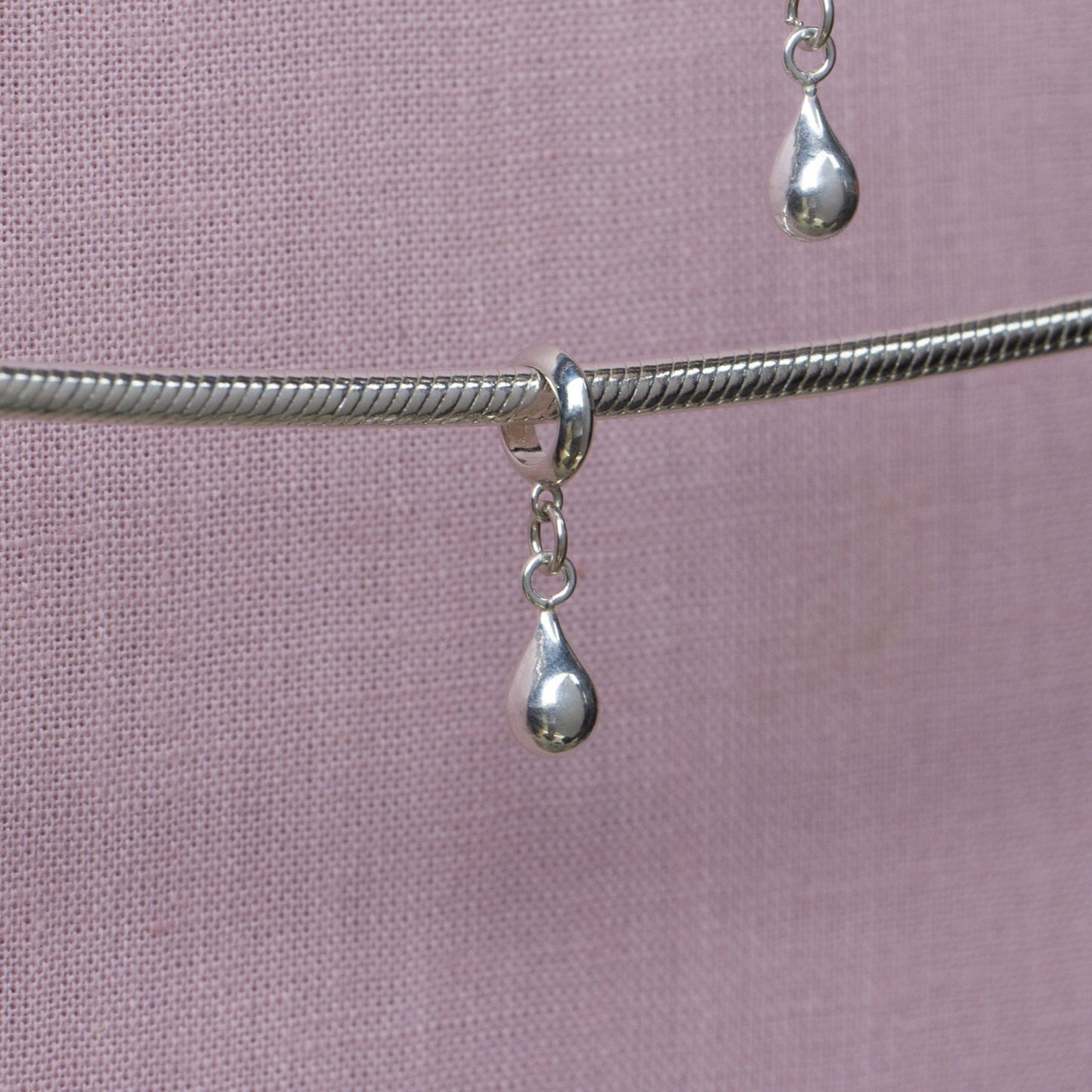 Sterling Silver Teardrop Charm - MYLEE London