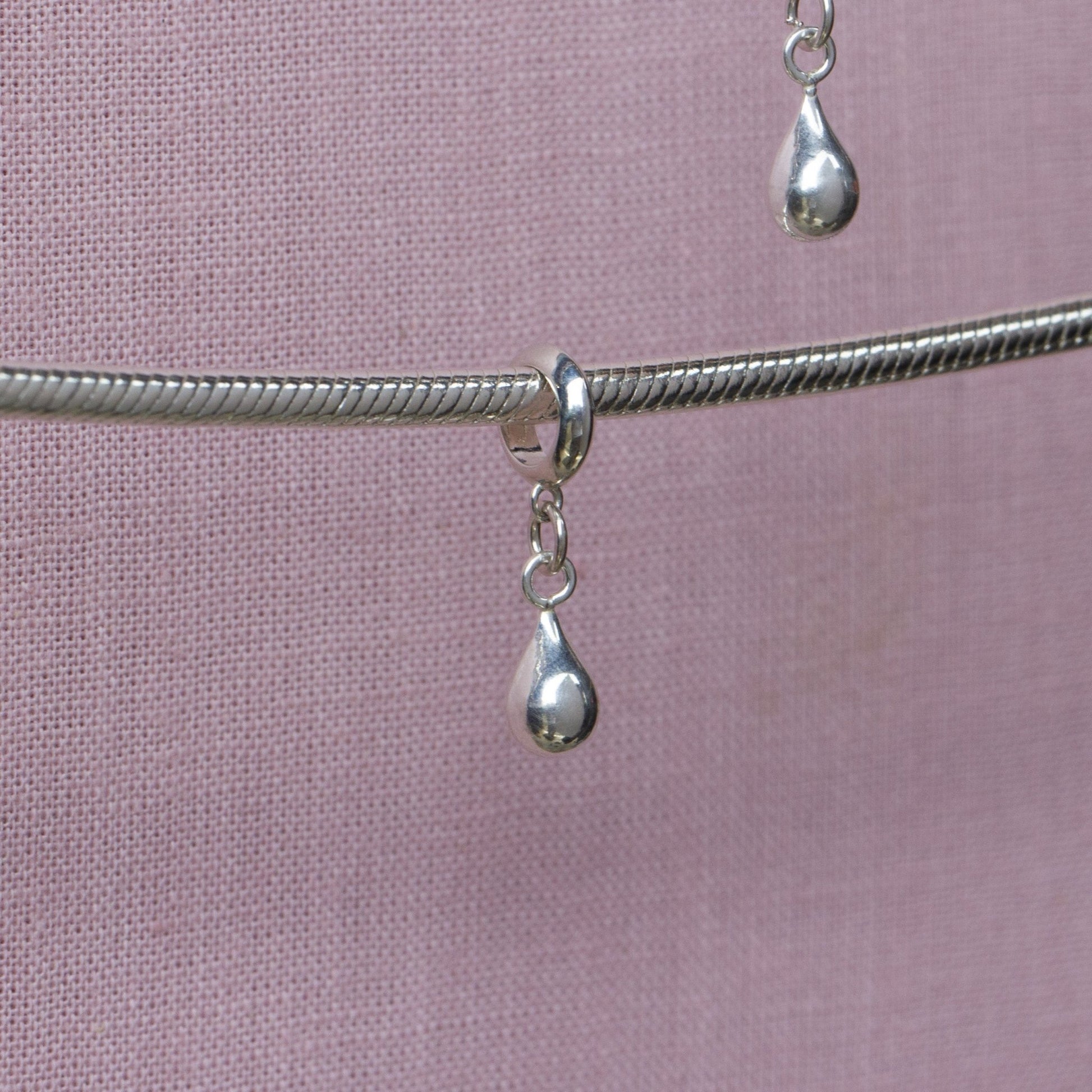 Sterling Silver Teardrop Charm - MYLEE London
