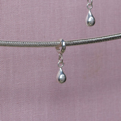 Sterling Silver Teardrop Charm - MYLEE London