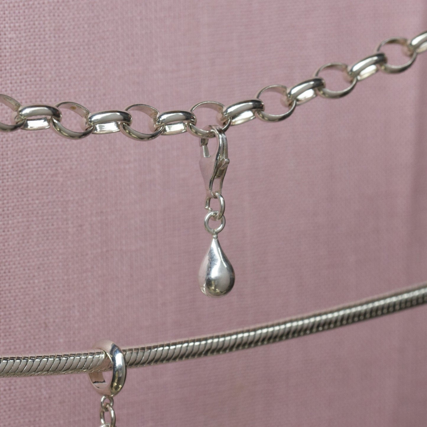 Sterling Silver Teardrop Charm - MYLEE London