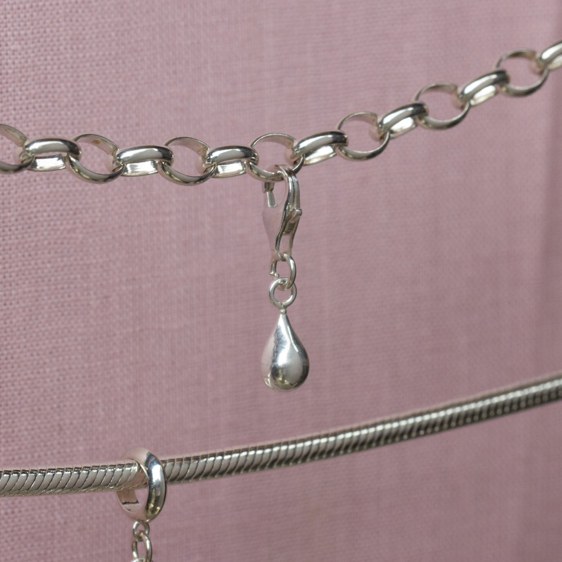 Sterling Silver Teardrop Charm - MYLEE London