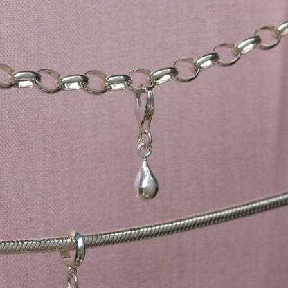 Sterling Silver Teardrop Charm - MYLEE London