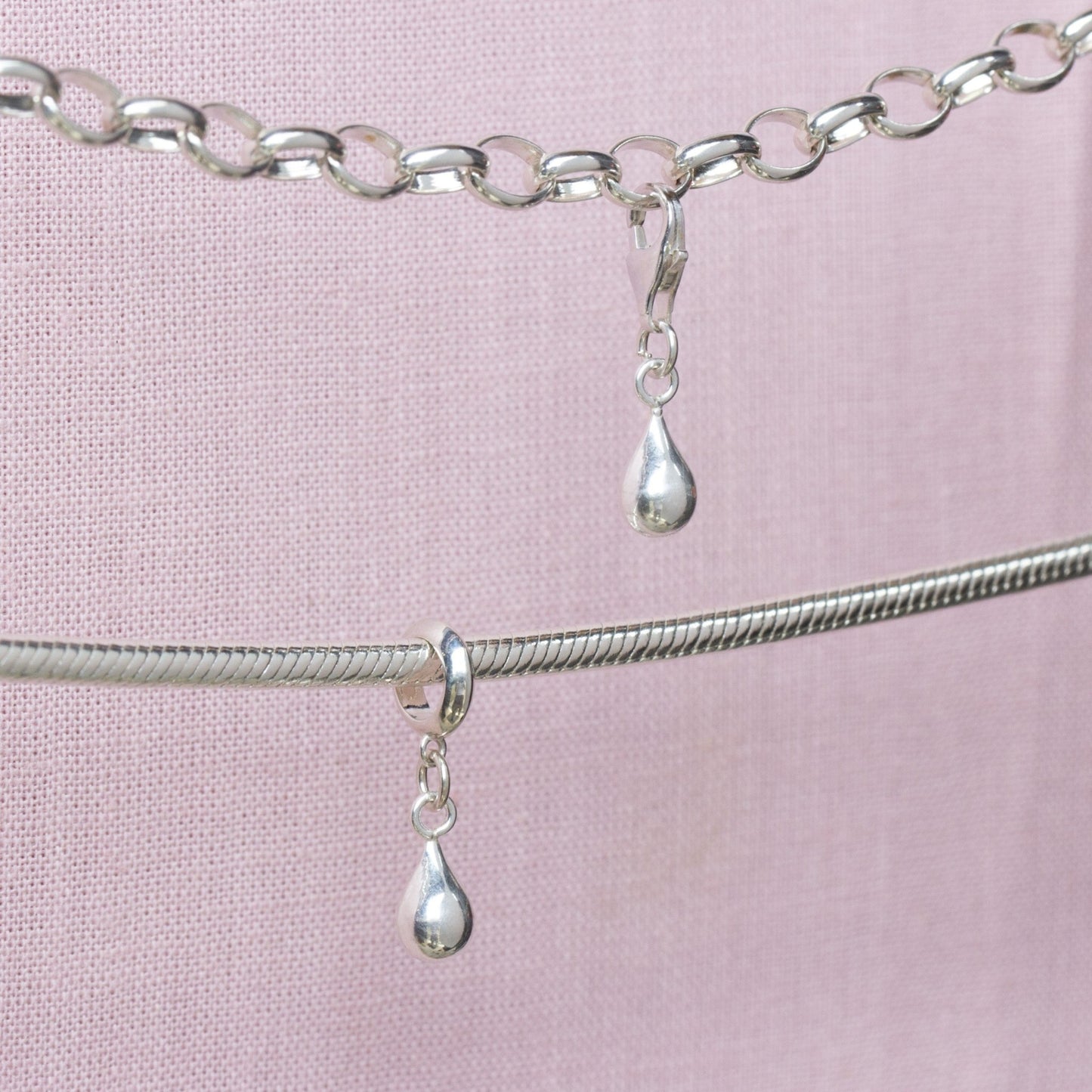 Sterling Silver Teardrop Charm - MYLEE London