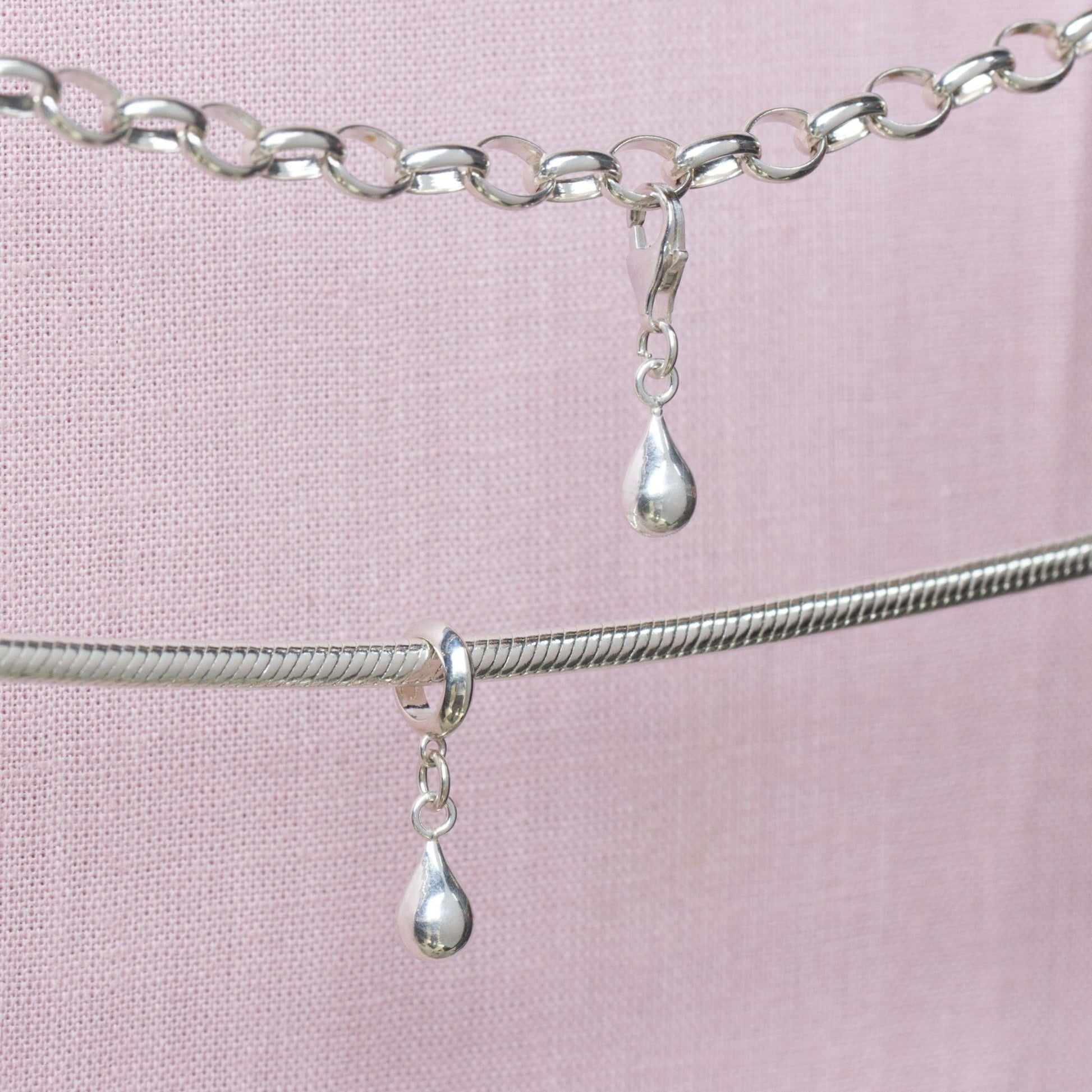 Sterling Silver Teardrop Charm - MYLEE London