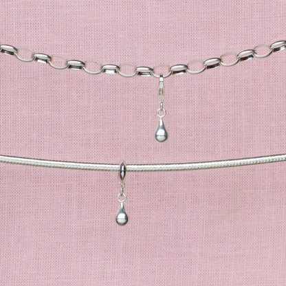 Sterling Silver Teardrop Charm - MYLEE London