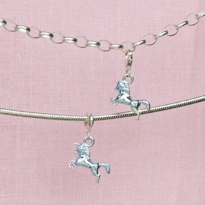 Sterling Silver Unicorn Charm - MYLEE London