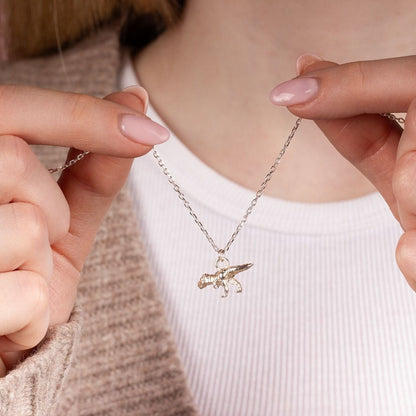 T Rex Silver Necklace - Personalised - MYLEE London