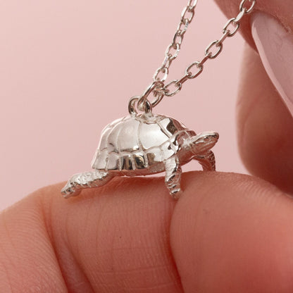 Tortoise Silver Necklace - Personalised - MYLEE London