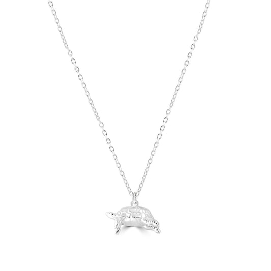 Tortoise Silver Necklace - Personalised - MYLEE London