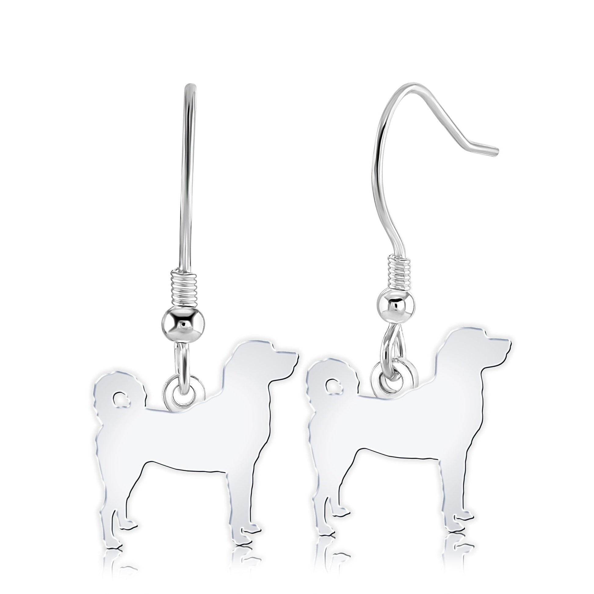 Turkish Kangal Dog Silhouette Silver Earrings - MYLEE London