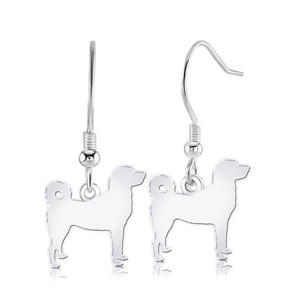 Turkish Kangal Dog Silhouette Silver Earrings - MYLEE London