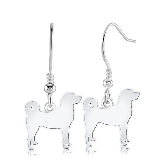 Turkish Kangal Dog Silhouette Silver Earrings - MYLEE London